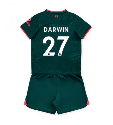 Liverpool Darwin Nunez #27 Tredjedraktsett Barn 2022-23 Kortermet (+ Korte bukser)